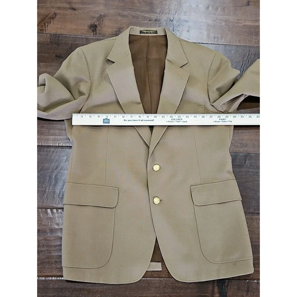 Vintage Lacrosse Wool Blend Sports Jacket Blazer Military-inspired Buttons 38R